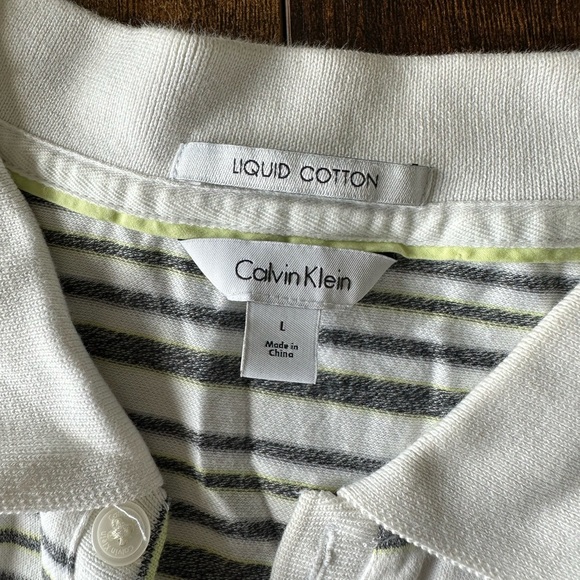 Calvin Klein women striped Polo Shirt - Gray‎ - Picture 2 of 7